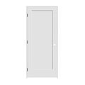 Trimlite 30" x 80" x 1-3/8" Primed 1-Panel Interior Shaker 4-9/16" RH Prehung Door with Matte Black Hinges 2668pri8401RH10B4916